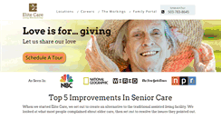 Desktop Screenshot of elitecare.com